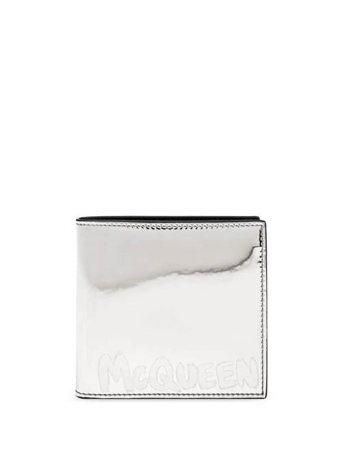 silver-tone graffiti logo print Alexander McQueen | 6021371AATE1402